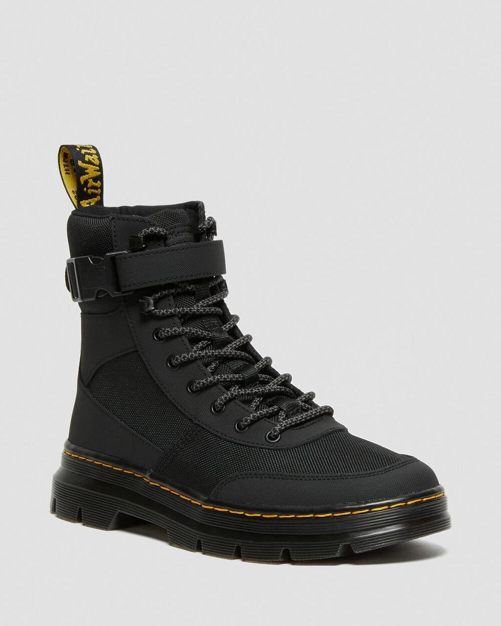DR. MARTENS NEW COMBS TECH EXTRA TOUGH POLY CASUAL BOOT Black Nylon Size 10 Men